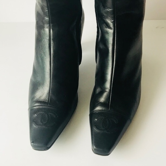 Chanel Black Ankle Boots Size 41 - Picture 7 of 7